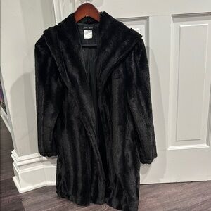 Chic Black Faux Fur Coat